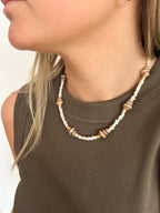 Collar Del Mar Concha con perlas de río y colgantes de caracoles – María Larraín